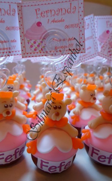 Cup Cakes de Ursinha/ursinho